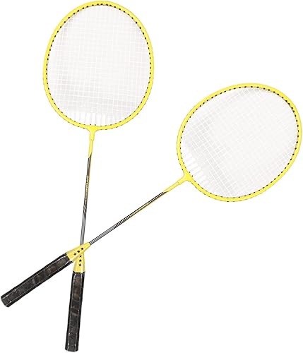 Badminton Racquets, Easy to Use Iron Alloy Anti Slip Badminton Rackets Set Sensitive Control Professional Low Resistance for Playground