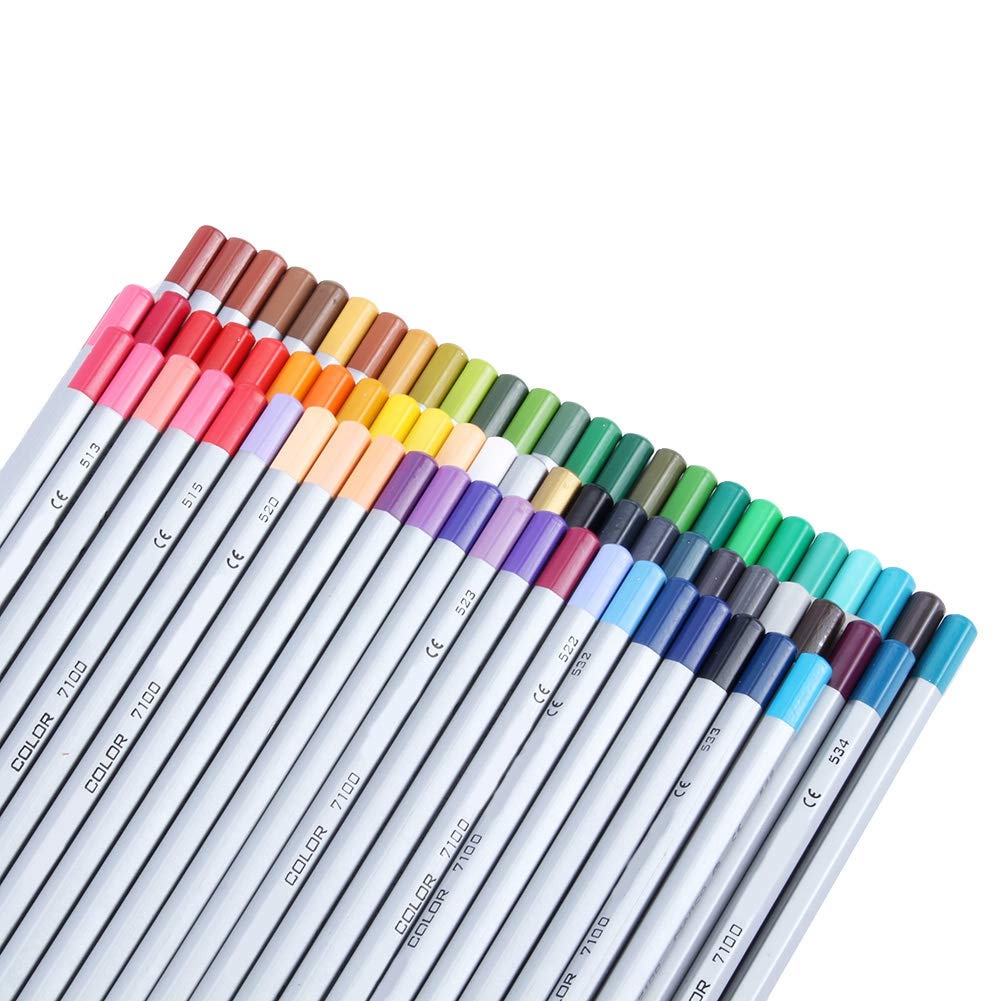 Set di Matite Professionali a Base di Olio Precise da 72 Colori con Linee Morbide per Schizzi di Disegni Artistici, Realizzate in Materiale Ambientale per Adulti e Bambini