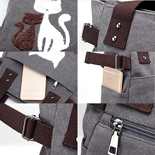 Image of Women Hobo Handbags Canvas Casual Vintage Shoulder bag Daily Purse Tote Crossbody Shopper Bag