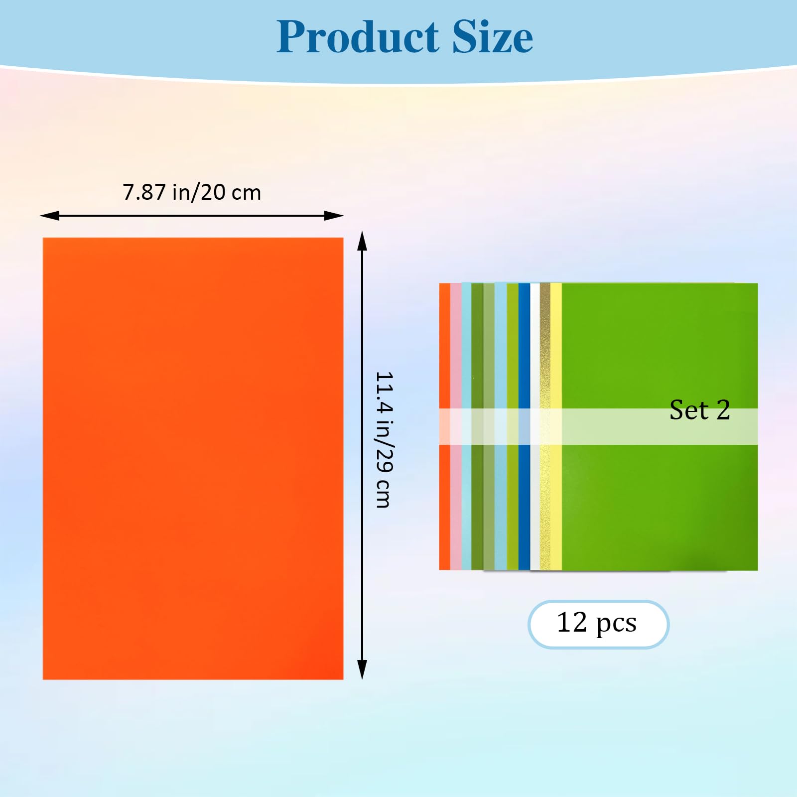 INCAUCA 12 Colors Shrink Plastic Sheet, Frosted Shrinking Paper, Shrink Film Sheets - Image 2
