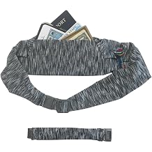 BANDI Plus Size Fanny Pack for Women - Travel-Ready Pocket Belt with Secure Hidden Money & Running Belt for Phone, Passport, Keys, Medical Devices, Adjustable Fit, Comfortable Strata Black/White