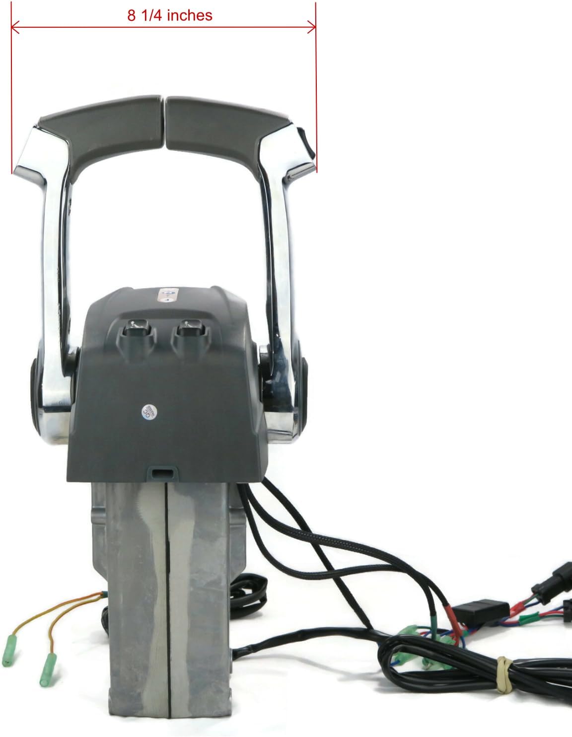 Top view of the control unit with width measurement
