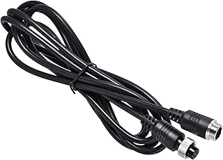 M METERXITY Copper Video Aviation Cable - for CCTV Connection, Male to Female Extension Cable, Apply to Connect CCTV/Computer/Outdoor (2M, 4-Pin, Black)