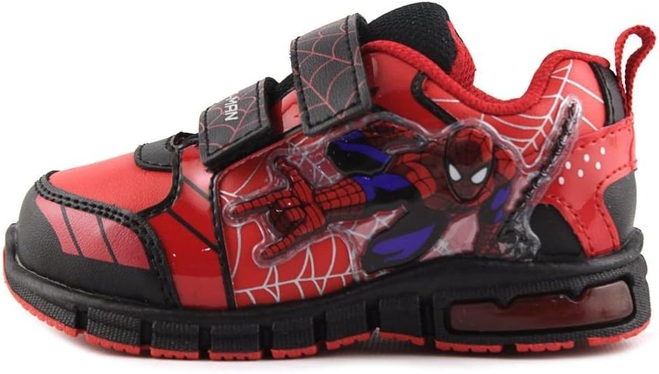 Marvel Ultimate Spiderman Toddler/Little Kid Lighted Dual Strap Shoes