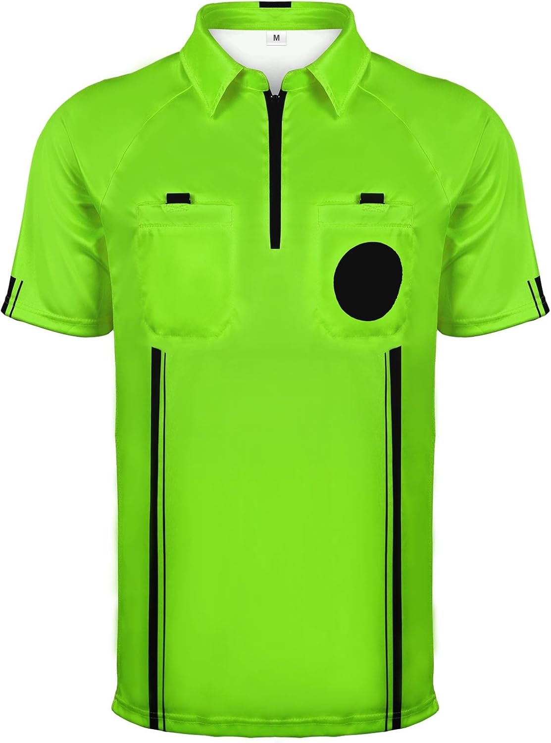 Camisa de árbitro para hombre, camiseta de árbitro de fútbol amarilloverde, camiseta oficial de árbitro de fútbol profesional para hombre con