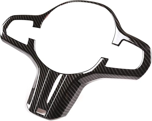 YIWANG Cubierta de la decoración del volante de coche estilo fibra de carbono para BMW X3 G01 X4 G02 5 Series G30 6 Series GT 2017-2019 Auto