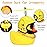 wonuu Rubber Duck Car Ornaments Yellow Duck Car Dashboard Decorations Squeeze Duck Bicycle Horns with Propeller Helmet