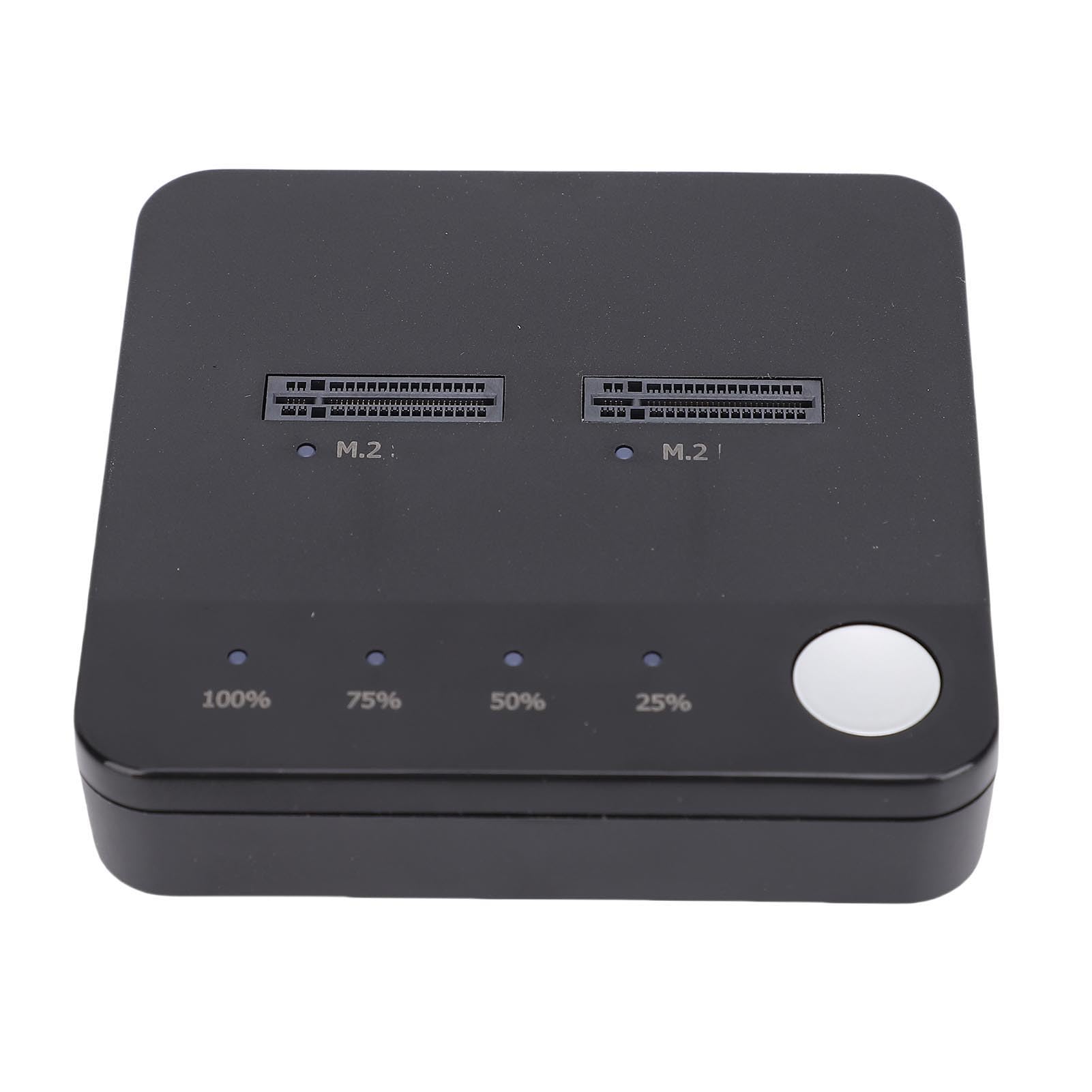 Fabater Duplicatore SSD M.2 NVMe, Clonatore SSD Clone Offline Dual Bay Ad Alta velocità da 20 Gbps, Contenitore Alimentato Tramite USB C con compatibilità M.2 Universale per Tecnici IT, Data Center,