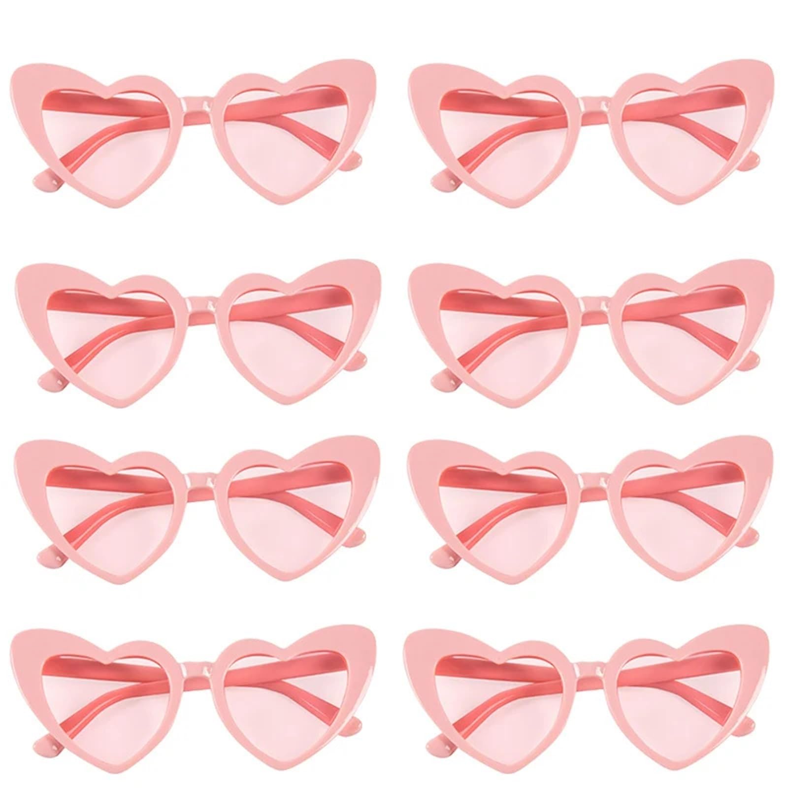 20pcs Heart Shaped Sunglasses Women's Bachelorette Party Favors Glasses Bridal Shower Wedding Decoration Bridesmaid Gifts For Night Out Party