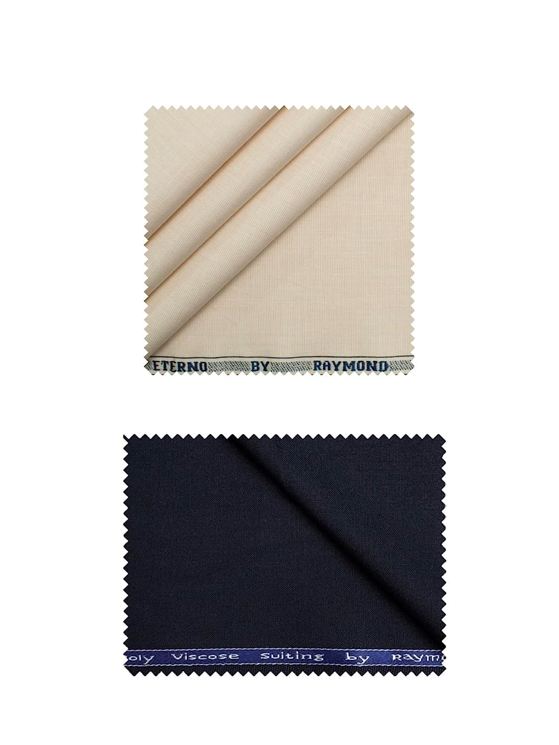 raymond Polyviscose Trouser- 100% Cotton Shirt Fabric Combo Box (Unstitched, All Weather Fabric,(BLUE PANT+LIGHT BEIGE SHIRT)-picture-39