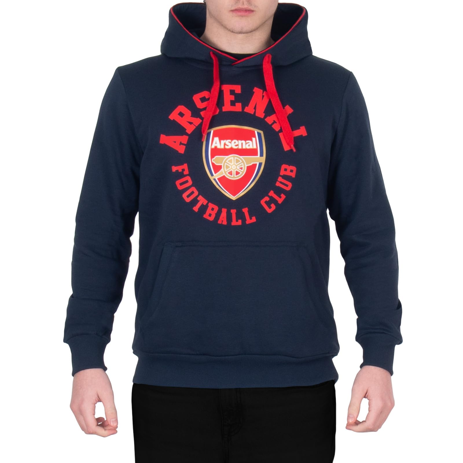 Arsenal FC Official Football Gift Mens Fleece Hoody Navy XL