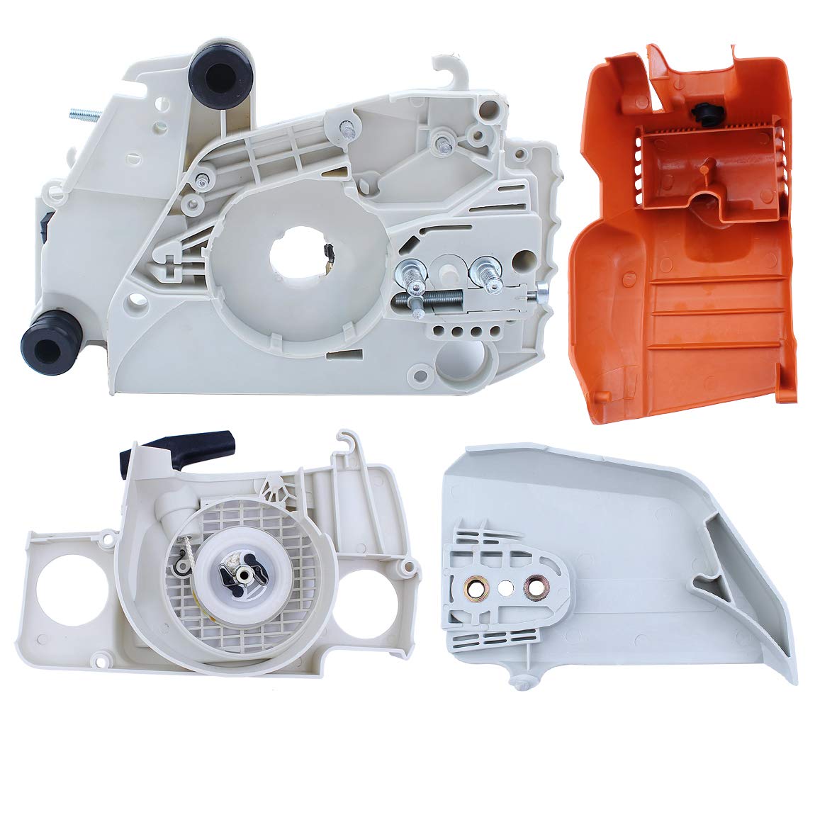 cárter Superior Tapa del Motor Kit de Arranque de Retroceso para Stihl 017 018 MS170 MS180 Motosierra Embrague Cubierta de piñón Piezas
