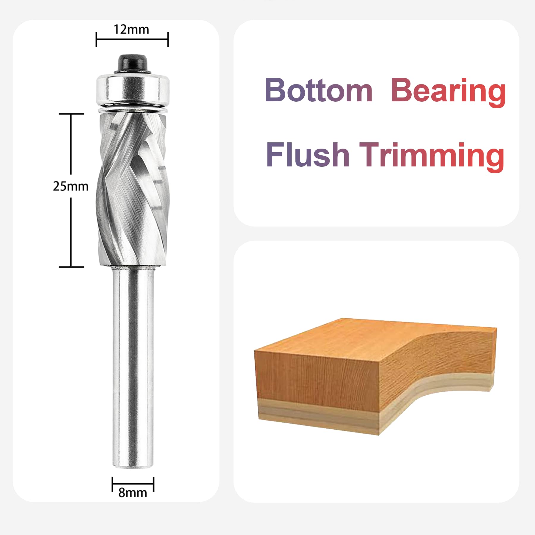 SpeTool Fraise à Surfacer 12 mm Tige 60 mm Diamètre de Coupe avec 3