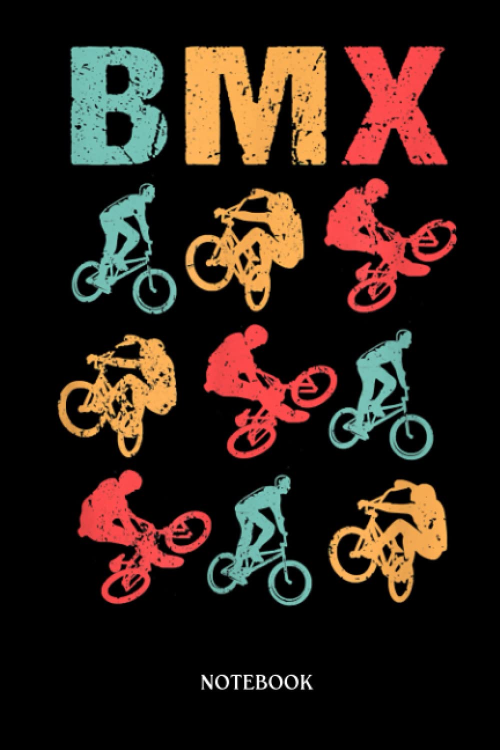 Motocross Notebook: Colorful BMX Biker Funny Bicycle Motocross Cyclist Freestyle | This is a Sweet Motocross Notebook for your Sport Enthusiast | 6x9 with 120 Wide Ruled pages.