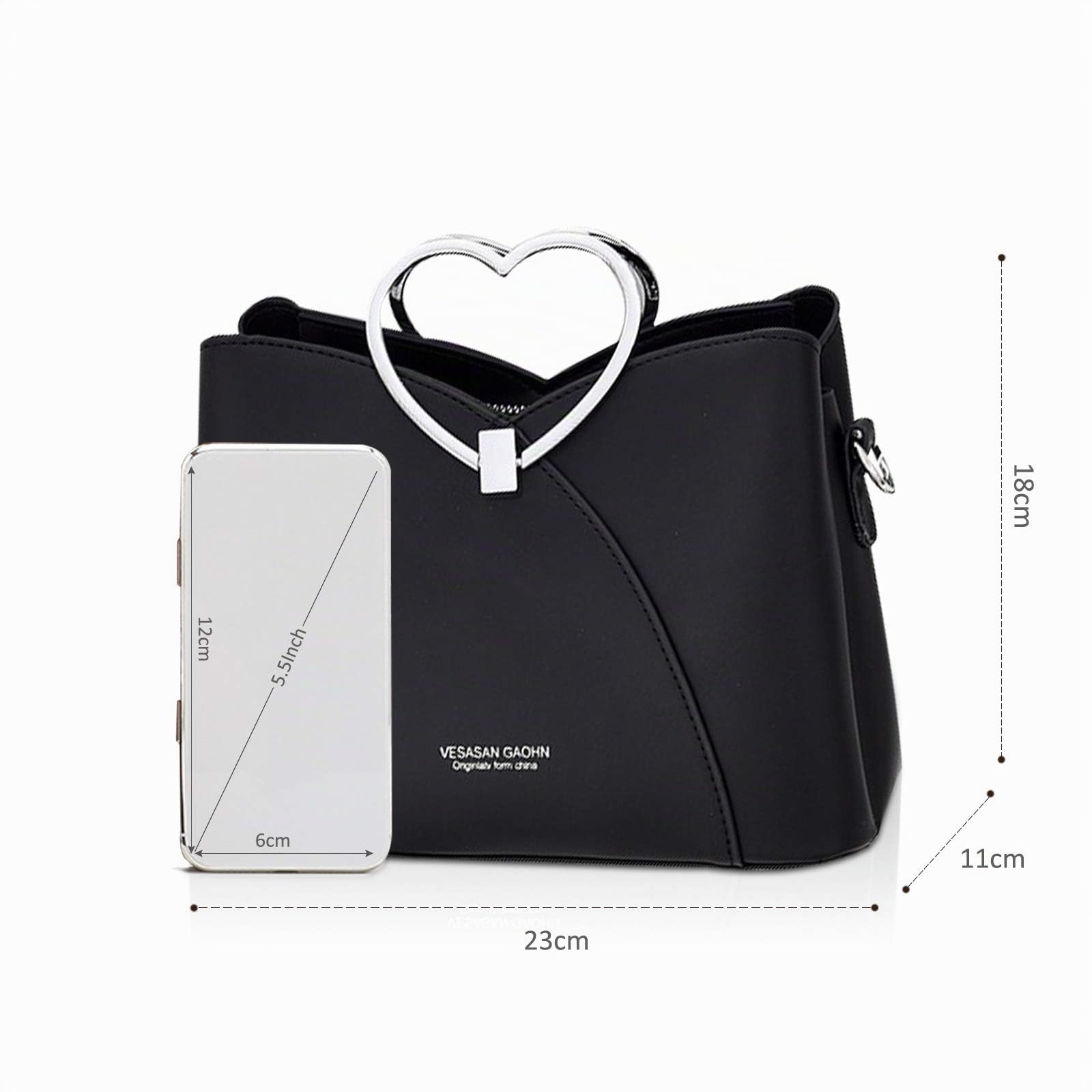 NICOLE & DORIS Fashion Handtasche für Damen Umhängetasche wasserdichte Schultertaschen PU-Leder Henkeltaschen Top Griff Tasche für Schule und Shopping