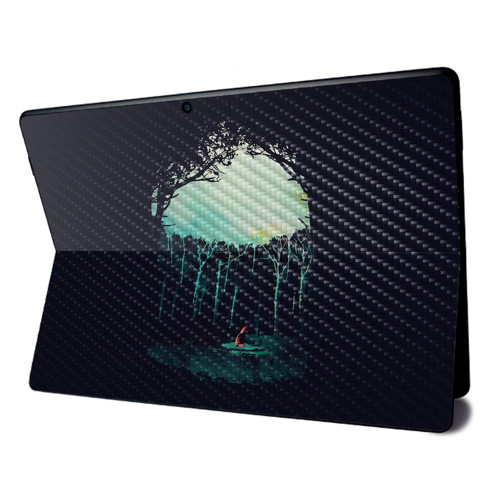 MightySkins Carbon Fiber Skin for Microsoft Surface Pro X - Deep in The Forest | Textured Carbon Fiber Finish | Easy to Apply, Remove, and Change Styles | Made in The USA