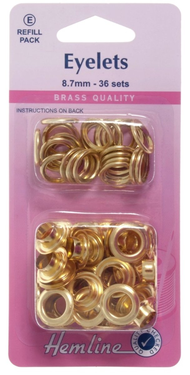 Eyelets : 8.7mm, Gold