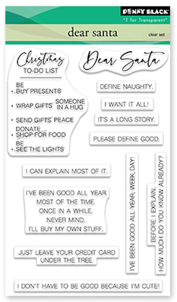 Penny Black Black Penny Clear Stamps-Dear Santa