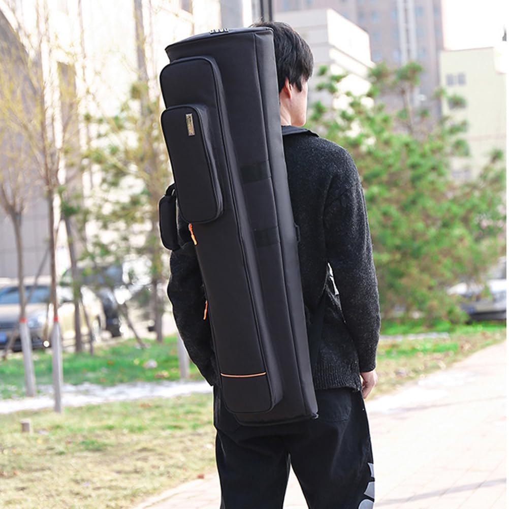 Vaguelly wasserdichte Oxford Stoff Posaunentasche Mit Großer Kapazität Schulter- Und Handtragbar Robuster Doppel-Schulter Rucksack Für Tenor Und Bass Posaune 36.22X10.24X10.24 Zoll