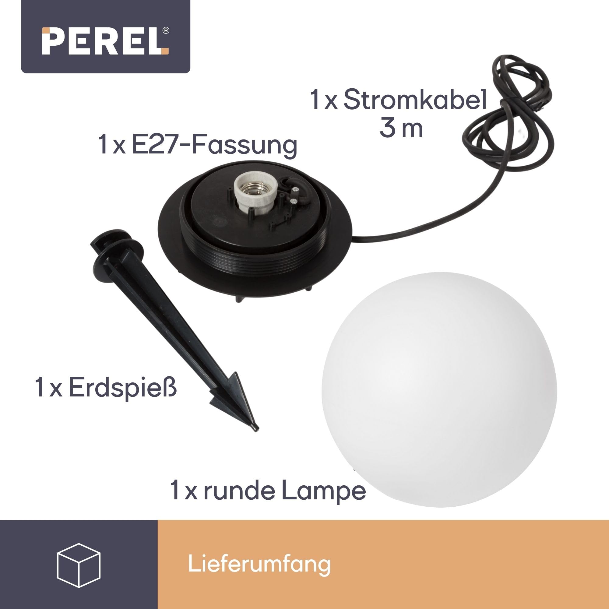 Außenleuchte Kugel - Durchmesser 45 cm