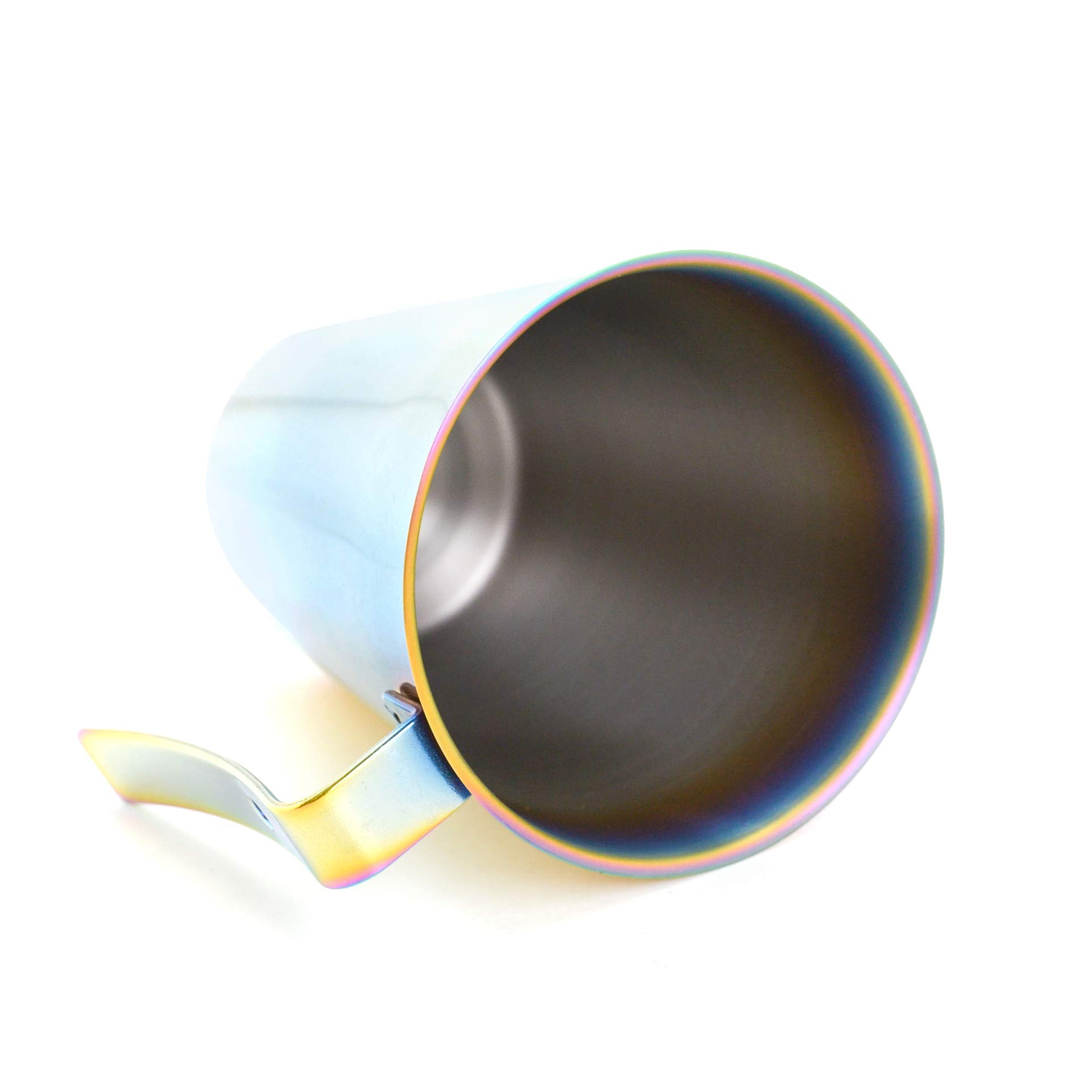 TiANN Titanium Beer Mug - 450 ml Reflective Multicolor, 99.5% Pure Titanium Reusable for Kitchen Sports Outdoors Camping