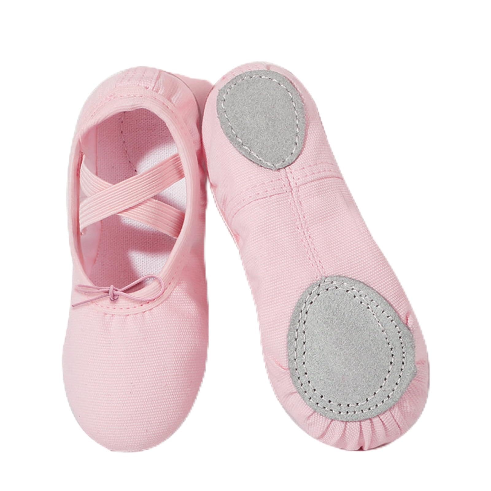 flintronic Zapatillas de Ballet, Suela Partida de Cuero Calzado de Danza, Zapatillas de Ballet Canvas Dance Zapatos Split, Transpirable Zapatos de Ballet Zapatillas de Ballet, para Niña y Mujer