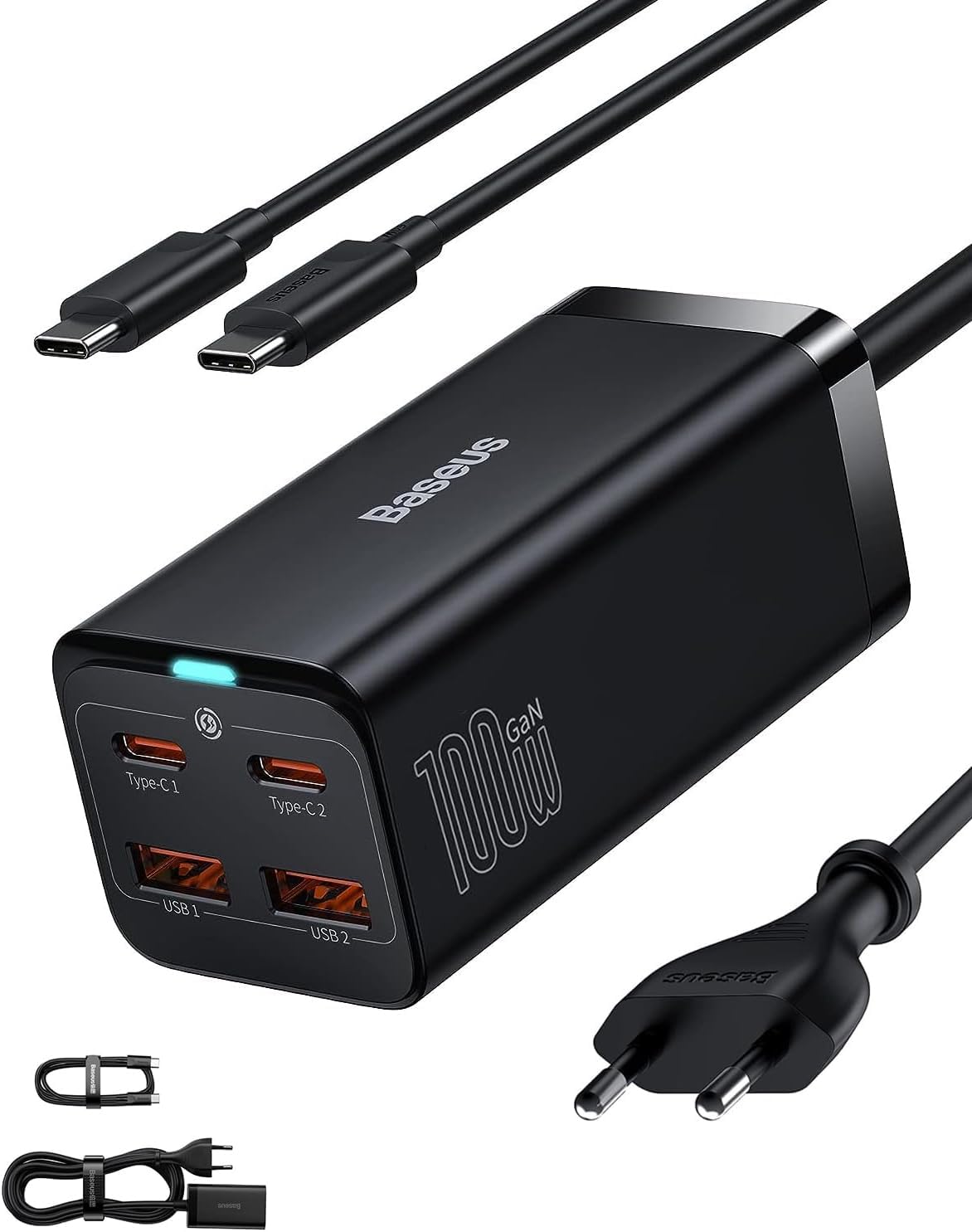 MacBook Pro oplader, 100W USB C oplader, compacte en opvouwbare snellader met PowerIQ 3.0 voor
