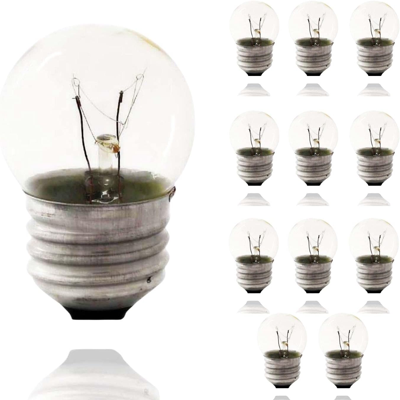 Exсluѕіvе Dіѕсоunt 🔥 Sterl Lighting – 7.5 Watt Light Bulbs S11 120V 2.36Inch 45 Lm Signal and Indicator E26 Round Night Lights Medium Base for Toys or Appliances Incandescent 2700K Warm White Clear – 12 Pack