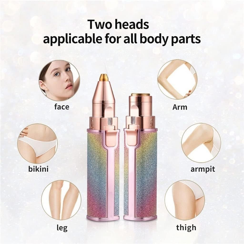 KANAKADHARA 2 in 1 Eyebrow Trimmer Facial Hair Removal for women & Girls Eye Brow Hair Remover Machine For Women - Face,Upper Lips,Cheek, Chin and Nose Hair Remover(Rainbow) 1