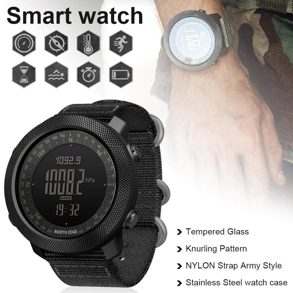50 m Impermeabile Uomo Nuovo Sport Orologio Digitale Multifunzione Smart Watch Sport All'aria Aperta Corsa Nuoto Esercito Altimetro Barometro Bussola