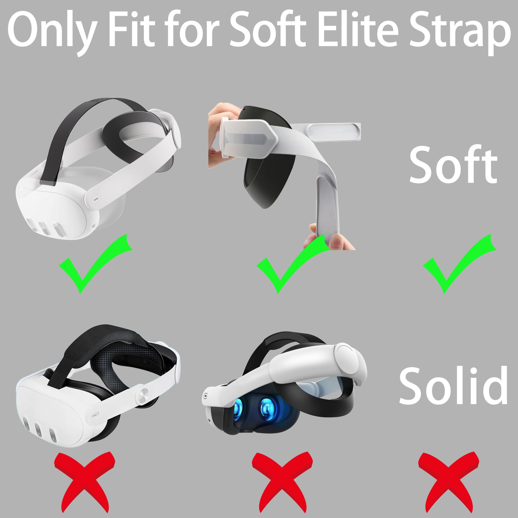 Aenllosi Borsa Custodia Rigida per Oculus Quest 2/Quest 3 All-In-One Virtual Reality Headset (Grigio-1)