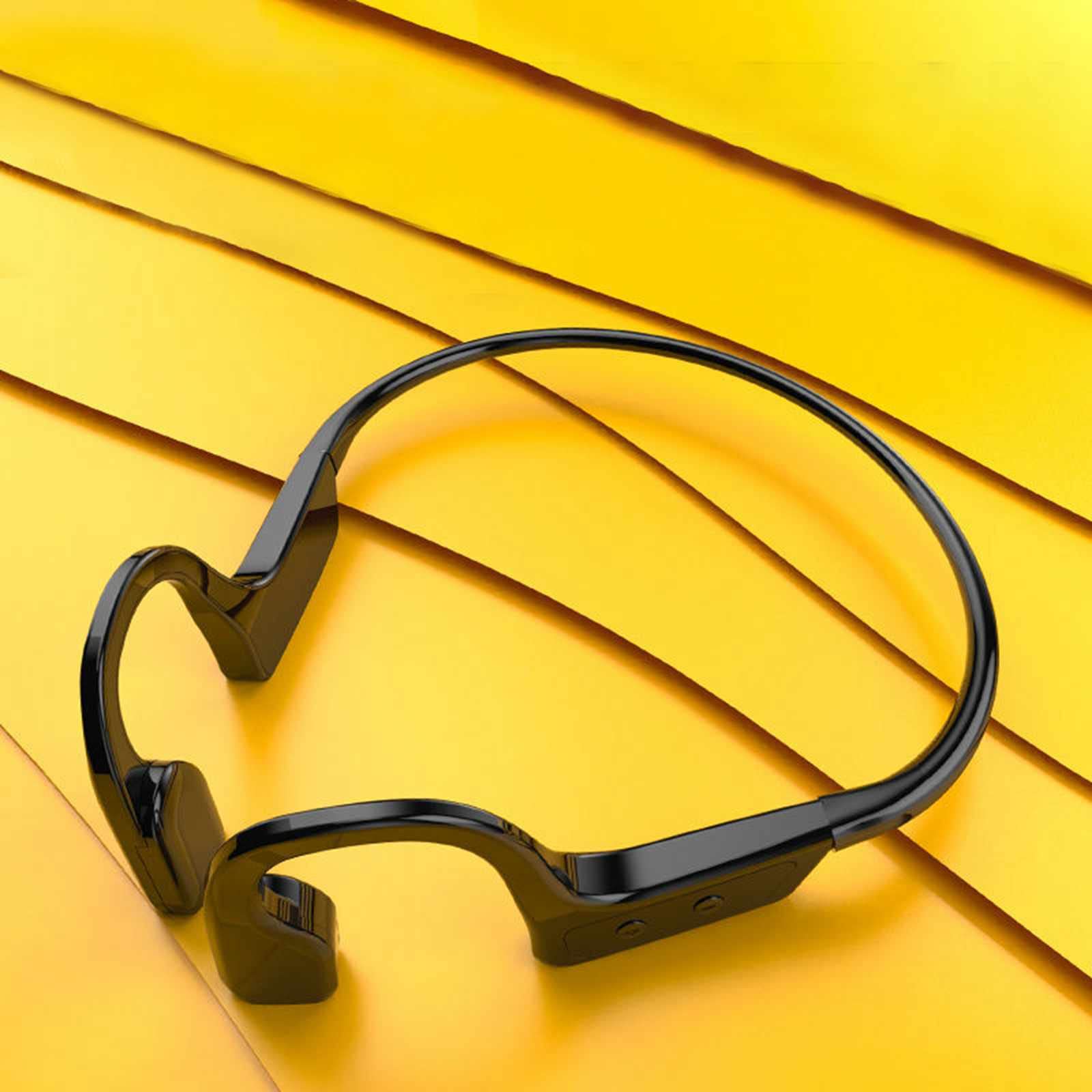 Bone Conductive Headset Bluetooth Open Ear Headphones Sweatproof Sports Headset for Running,Cycling,Hiking,Gym,Climbing & Driving