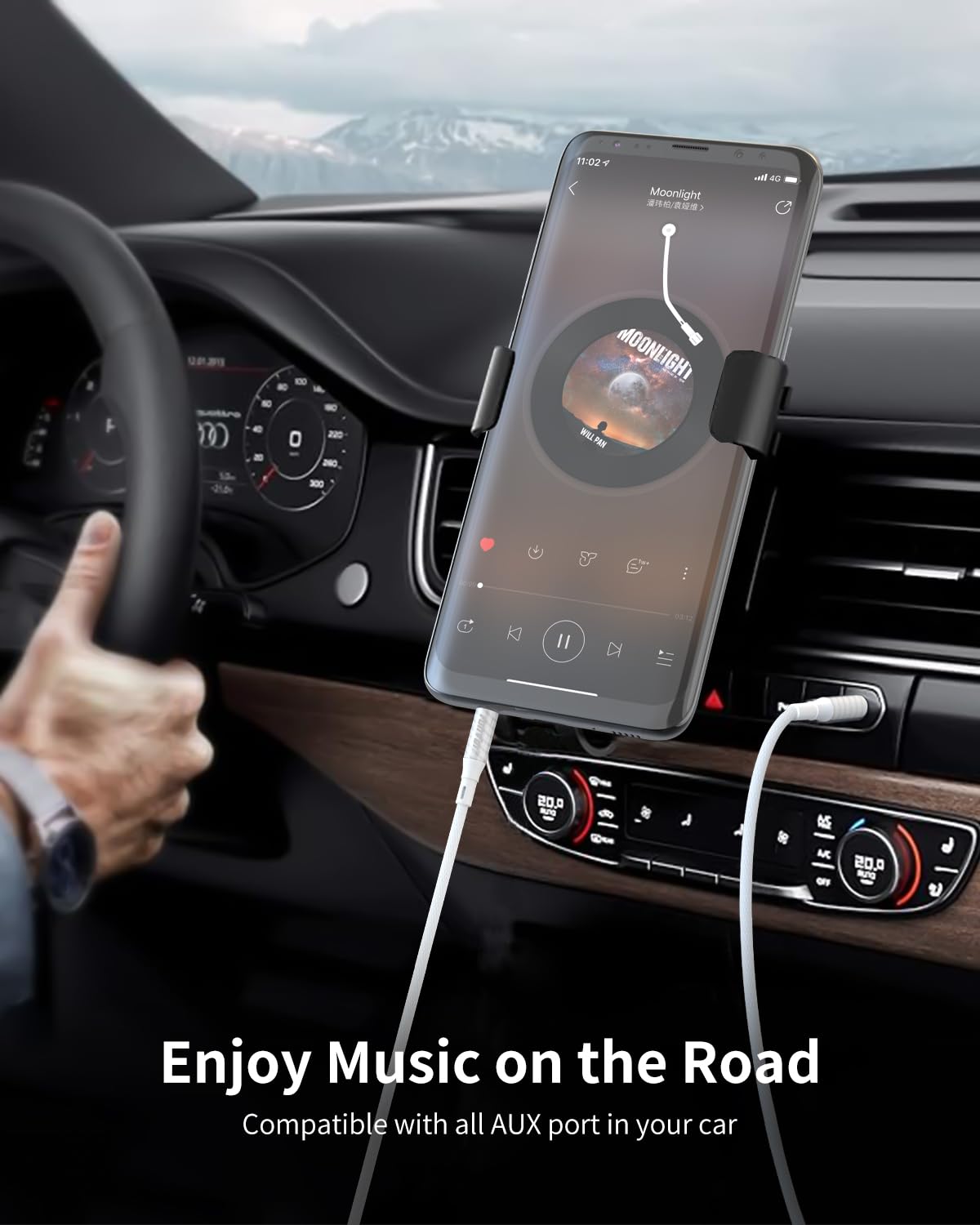 Cable auxiliar, cable auxiliar de audio de 3,5 mm para coche, cable estéreo trenzado macho a macho de 3,5 mm, compatible con: auriculares, teléfonos, iPod, audio de coche, MP3 y más (1,2 m +