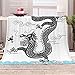 xczxc Coperta in Microfibra di Flanella Drago Disegnato a Mano Morbido Durevole e Caldo 3D Stampa Peluche Matrimoniale Coperte Copriletti per Letto Divano 180x220cm