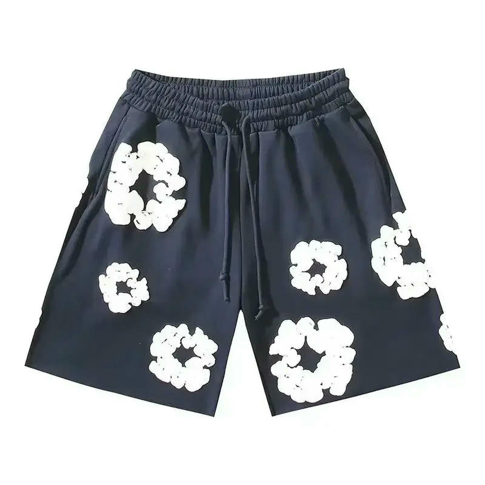 Pantaloncini Nuovi Pantaloni da Spiaggia Estiva Casual Americano Kapok Stampato Short di Fiori Vacanze All'aperto per Uomini Maschi-d12131-s