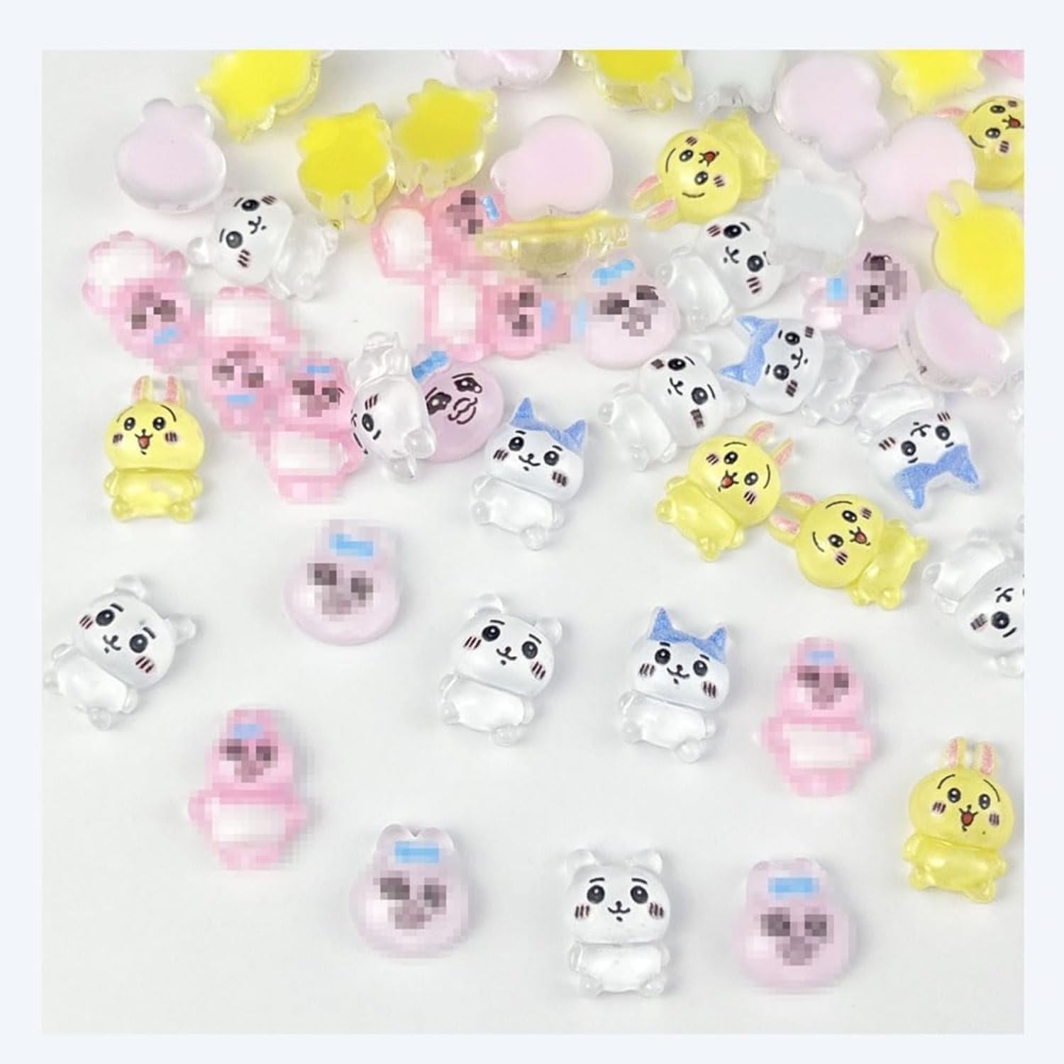 Amazon | ちいかわ デコパーツ 100個 デコ素材 ハチワレ うさぎ 
