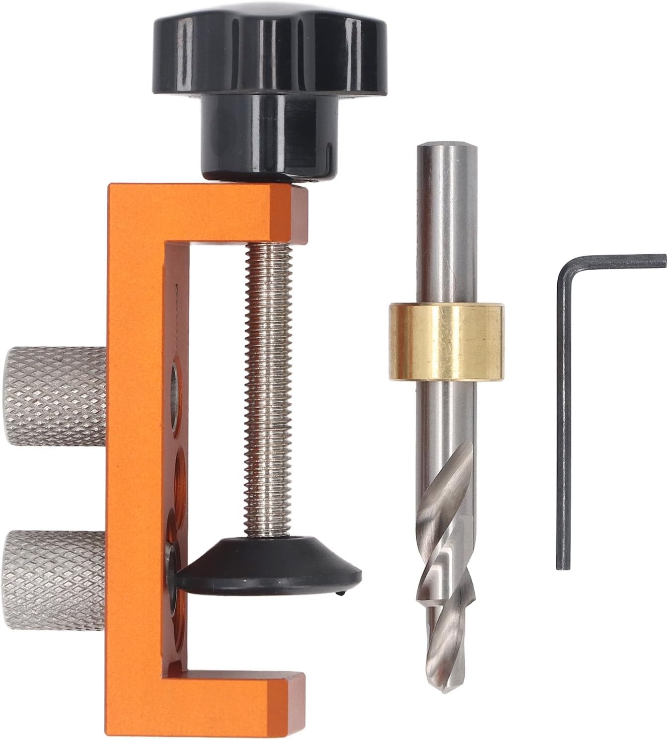 Aluminium Profile Drill Gauge with M6 Countersunk Head Step Drill Double Hole Locator for 20, 30 and 40 Series Profiles
