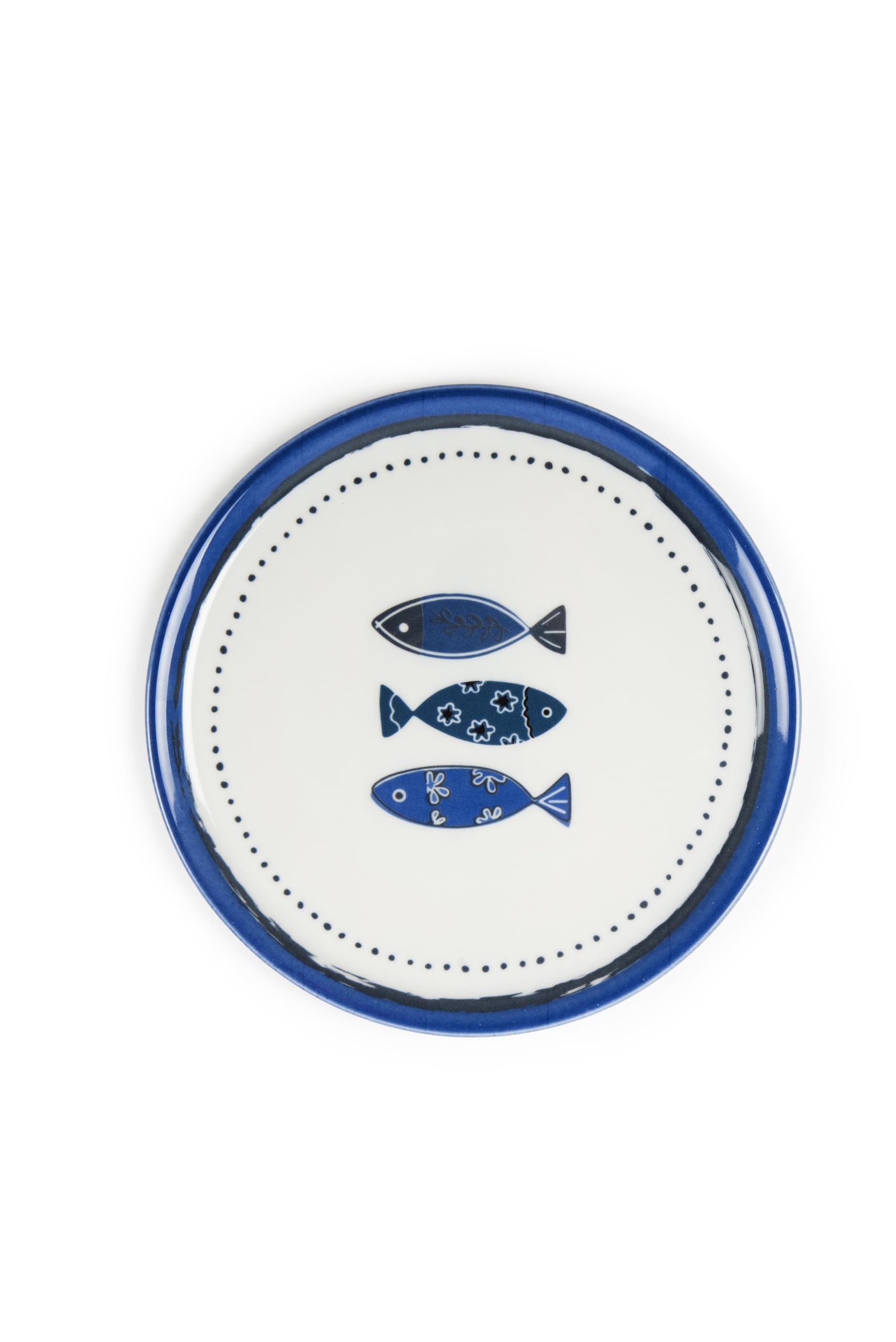 Excelsa Ocean Set 6 Piatti Pizza, Porcellana, Diametro 31,5 Cm.