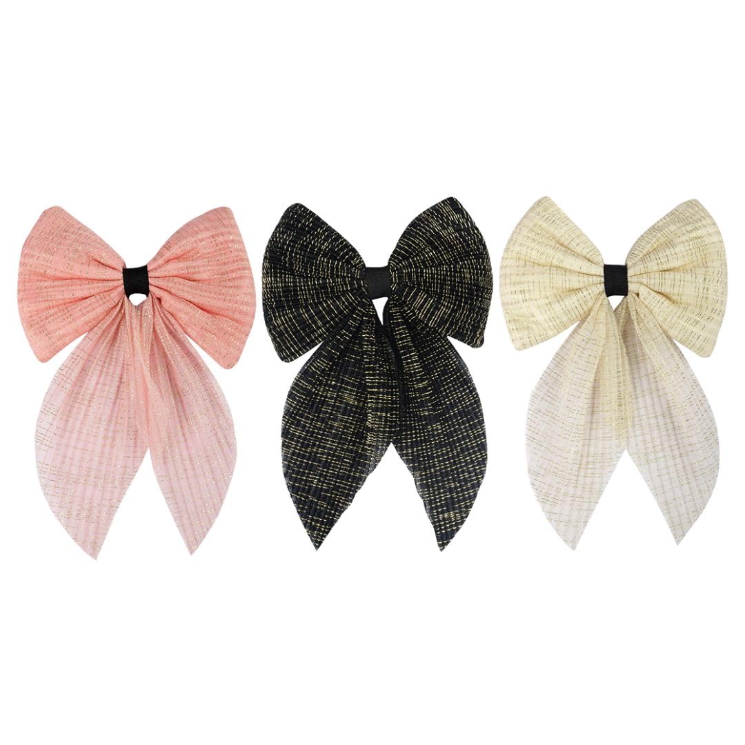 Radhu & Kabby Trendy Hair Bow Clip|Comfortable Hair Accessories|Best Gift For Women/Girls|Fancy & Stylish|Anti-Hair Breakage Hairclips|Birthday Gift|Same As Pic|3 Pcs, Multicolor (B0CLYKDJKG) Amazon Price History, Amazon Price Tracker