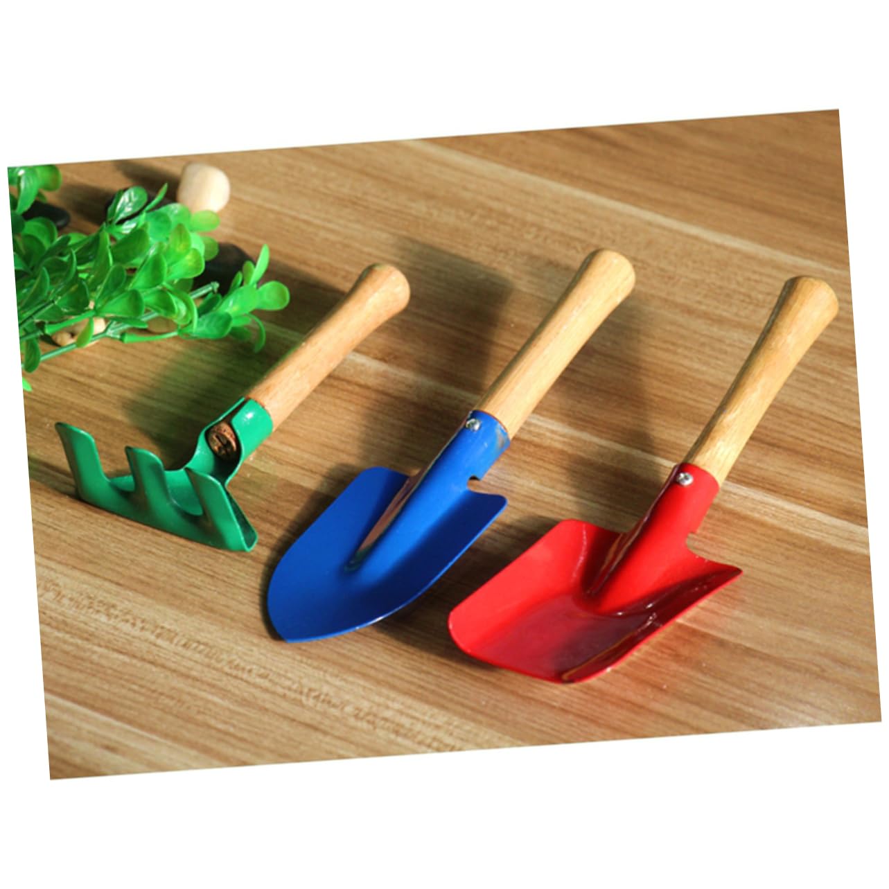 BESPORTBLE 2 Juegos De 3 Piezas Pala De Jardín Útil Mini Herramienta De Jardín Juguete Exterior Mini Rastrillo De Jardín Miniequipo Herramienta De Jardín De Juguete