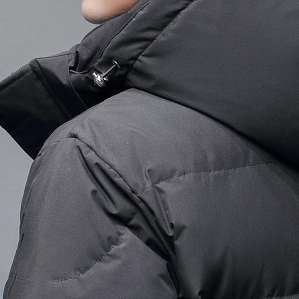 Veste en Duvet Longue Homme Manteau à Capuche Coupe-Vent Chaud Respirant Hiver Doudoune Extérieure