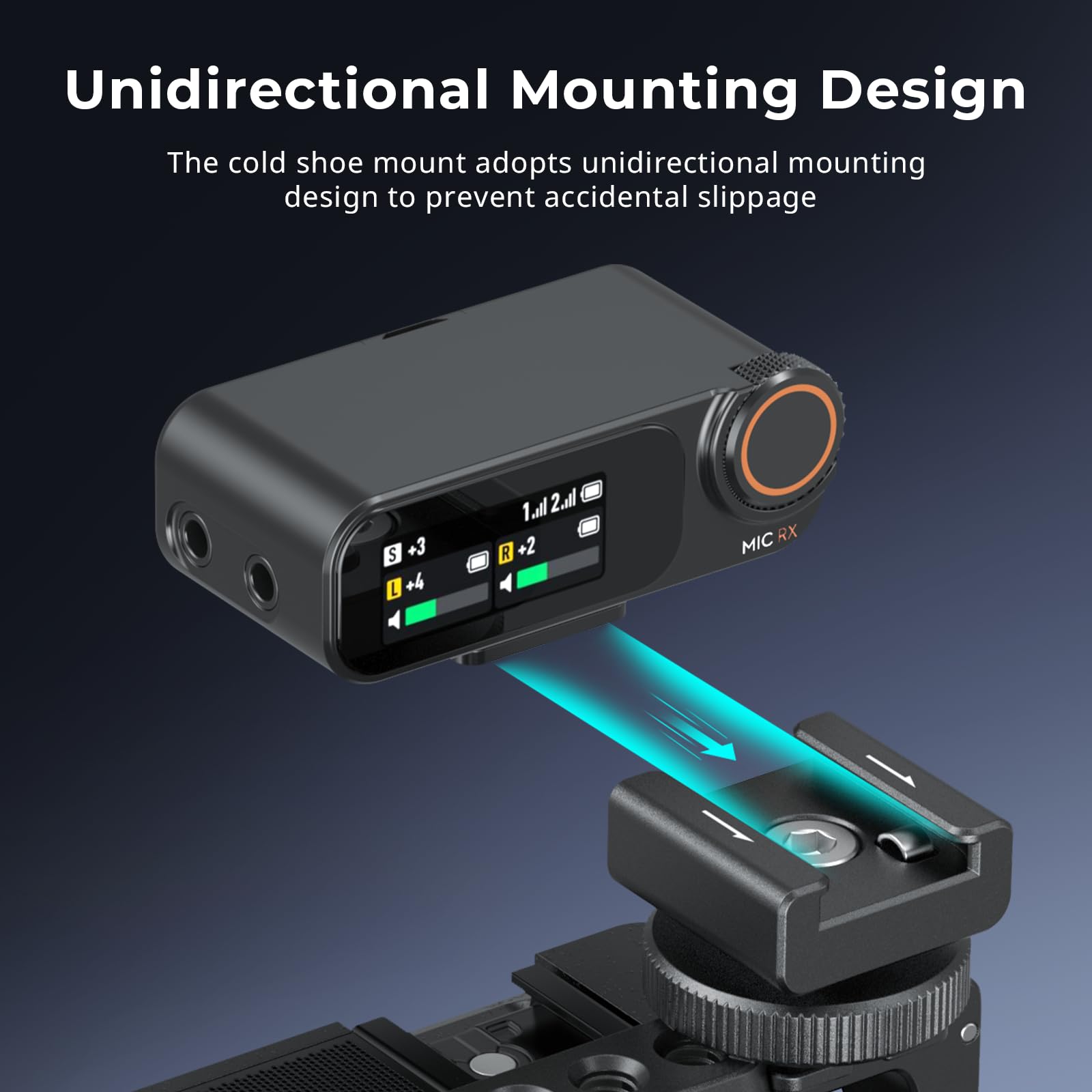SMALLRIG Cold Shoe Mount Adapter for Wireless Microphone for DJI Mic / Mic 2 - Image 3
