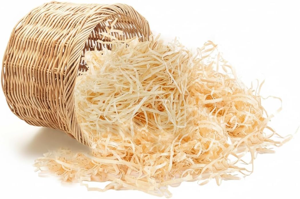Trucioli di Legno Naturale 20 kg | Truciolo Paglia Decorativa per Cesti Natalizi, Confezioni Regalo e Pacchi | Imballaggio Ecologico Inodore e Riempimento Protettivo per Spedizioni