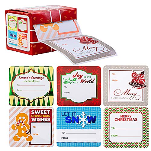 JOYIN 60 Piezas Pegatinas Navidad, Etiquetas de Regalo Adhesivas para Papel de Envolver y Caja de Regalo