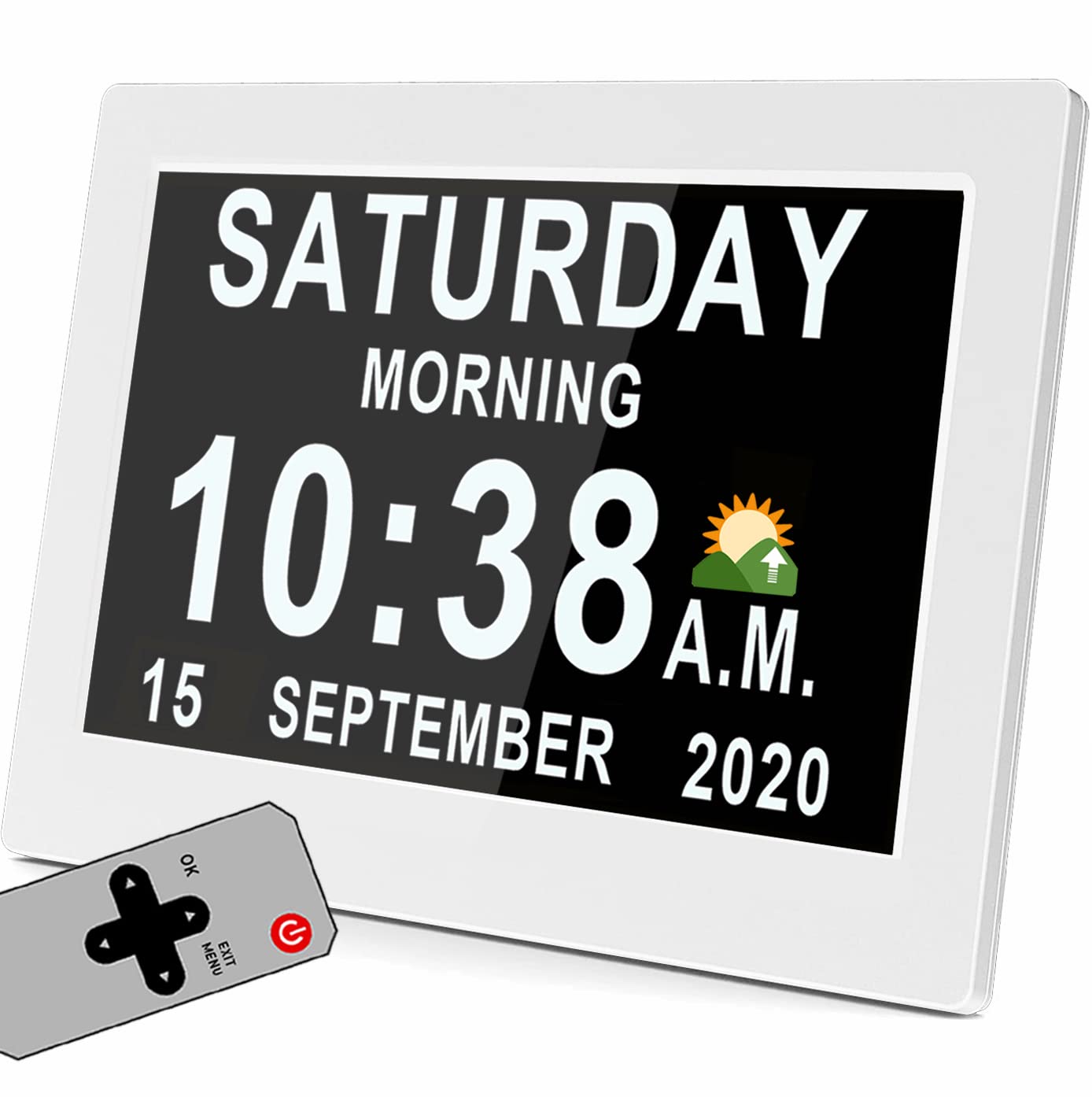 Buy Véfaîî 2023, Dementia Clock 2.0 with Auto DST Adjustment, Sun/Moon