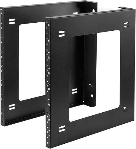 RIVECO Montaje en rack de escritorio y pared de 8U, 2 piezas separadas, construcción firme, no requiere montaje, bastidores simples sin herramientas