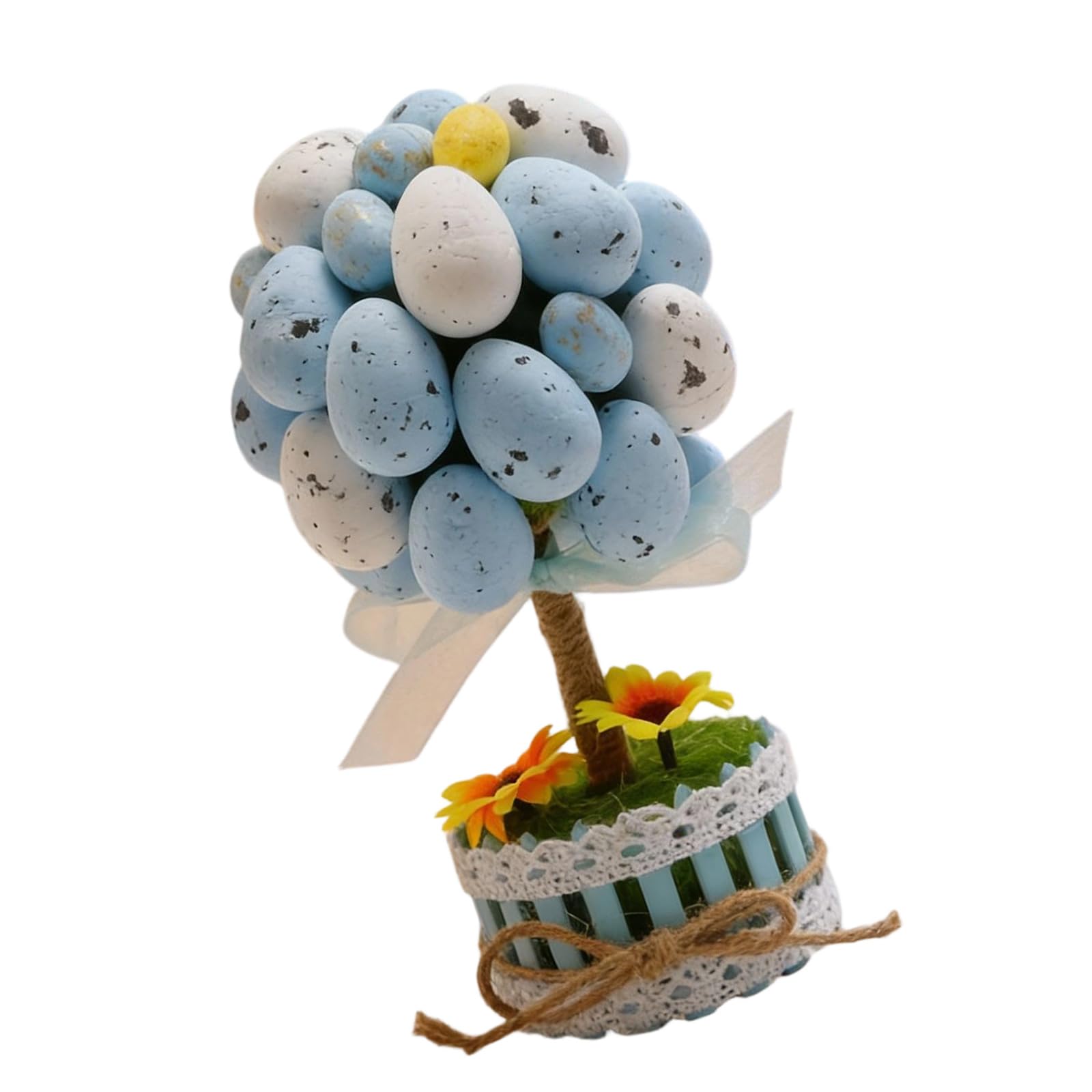 Eggs Tree Ornament Shatterproof Fade Resistant Foam Tree Decoration for Tabletop Bookshelf Festival Decoration Easter Themed