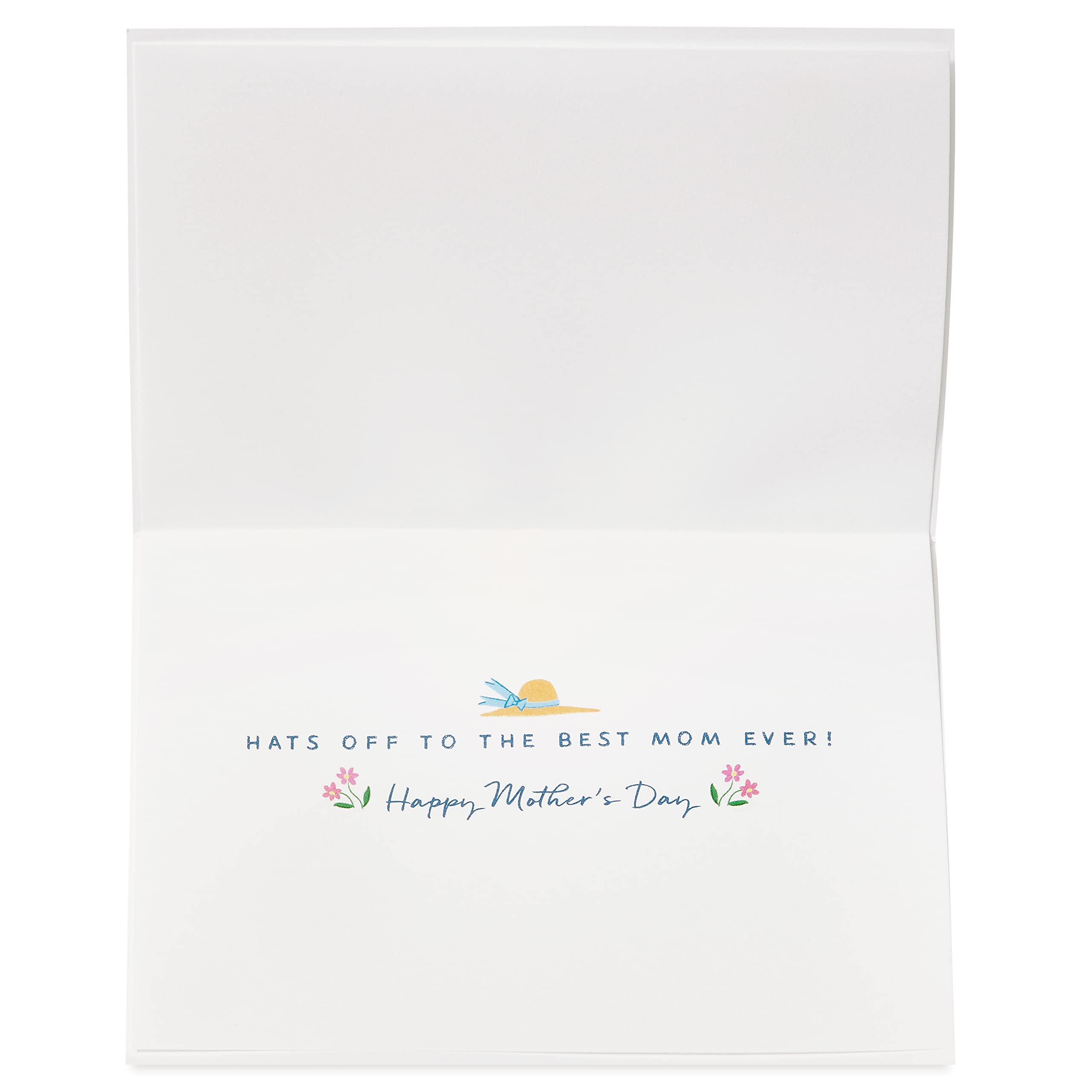 Papyrus Snoopy Muttertagskarte 'Best Mom Ever' – Mit Blumenherz, Goldfolie & Umschlag, 14,6 X 14,6 Cm