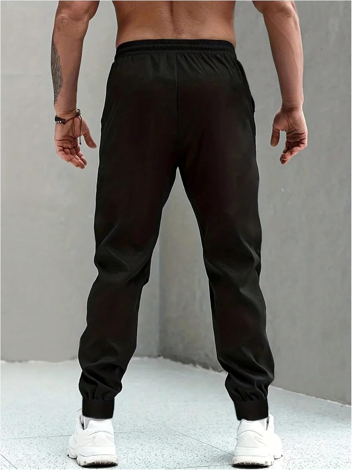 SweatyRocks Men's Sweatpants Drawstring Elastic Waist Casual Workout Jogger Pants with Pockets - Image 2