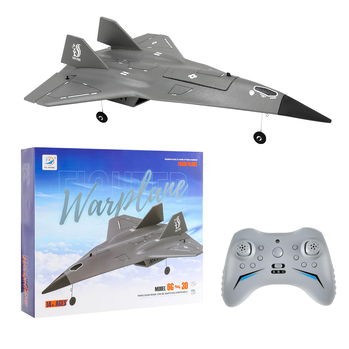 Remote Control Plane,4 Channels Remote Control Airplane Ready to Fly,RC Airplane Built in 6-Axis Gyro,3D/6G Fly Modes RC Plane for Advanced Kids Adults Beginners